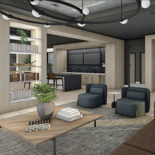 resident lounge area with couch