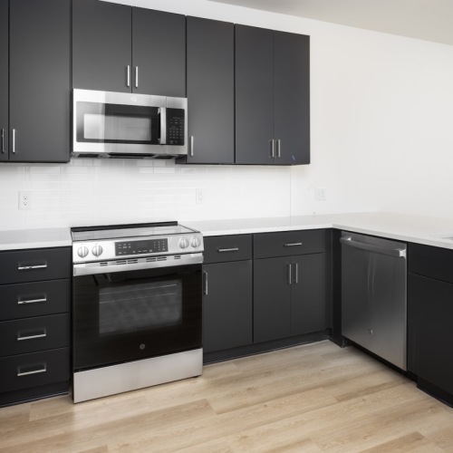 well lit kitchen